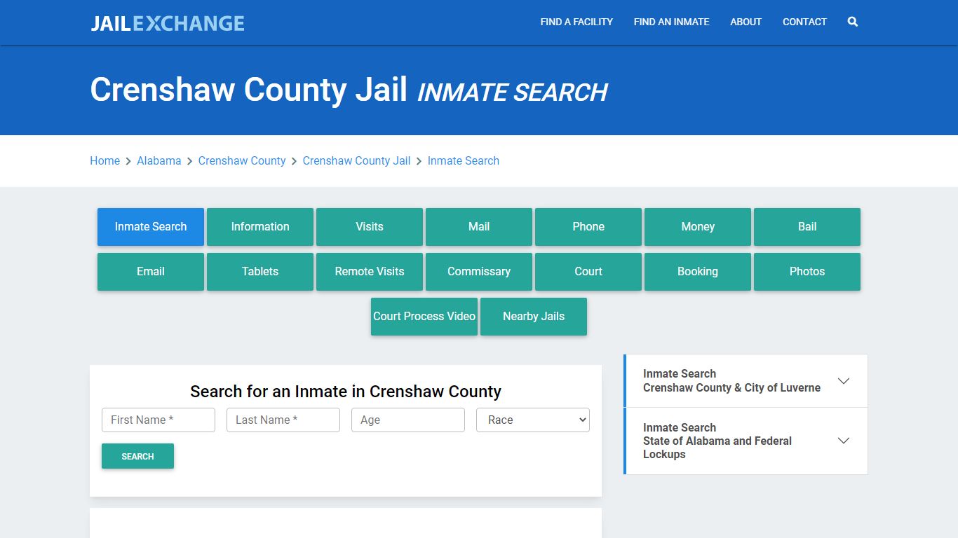 Crenshaw County Jail, AL Inmate Search: Roster & Mugshots