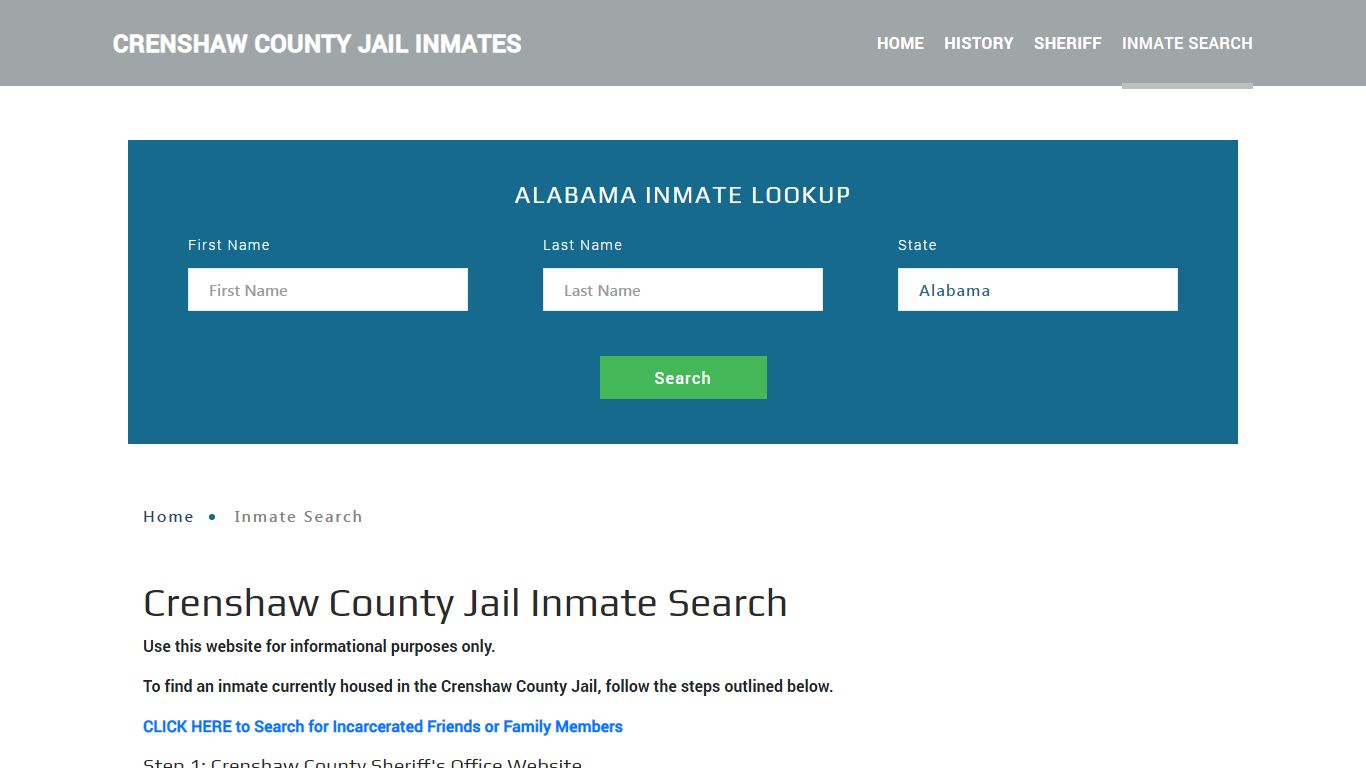 Crenshaw County, AL Detainee Lookup