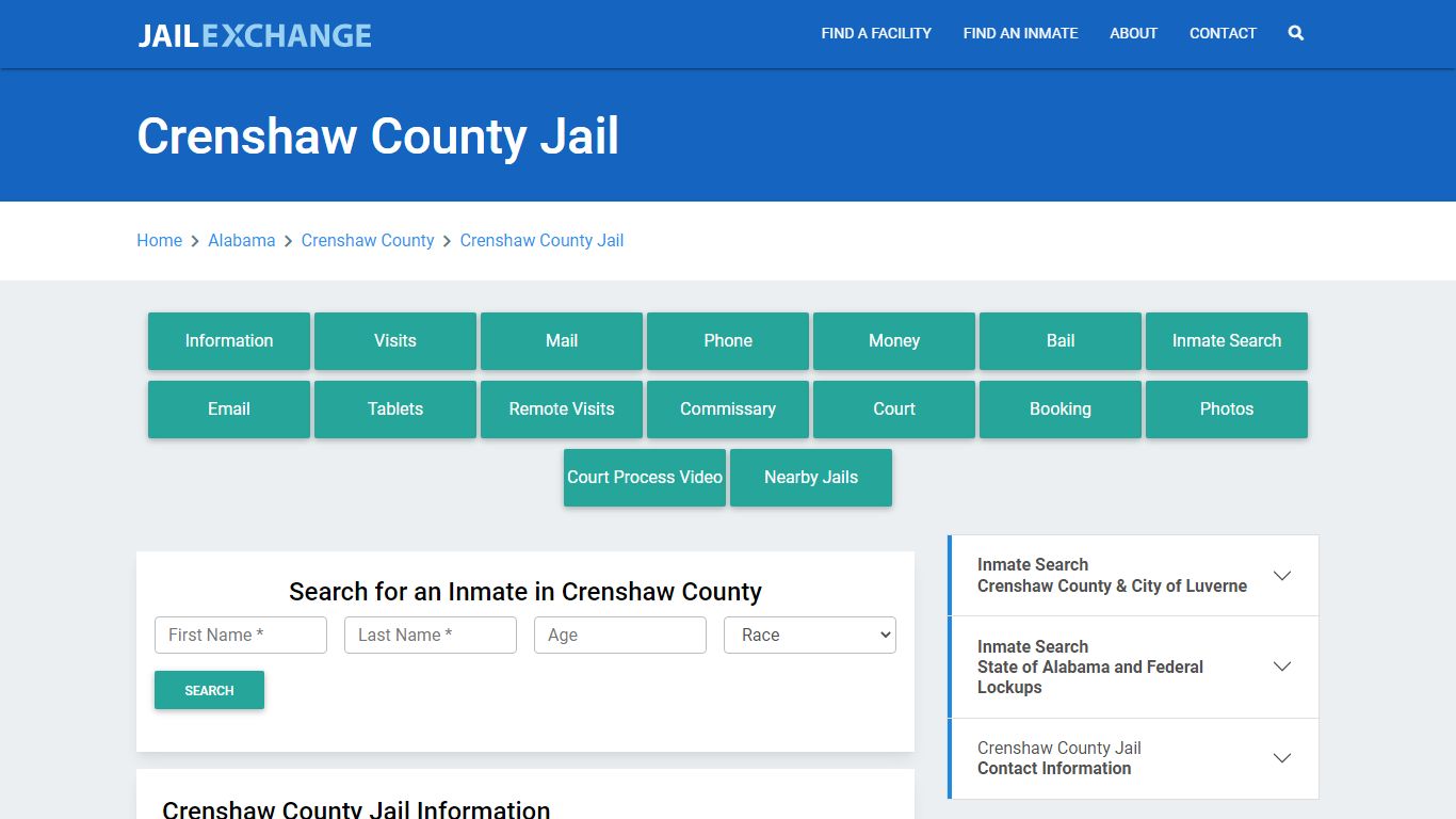 Crenshaw County Jail Roster Lookup, AL, Inmate Search